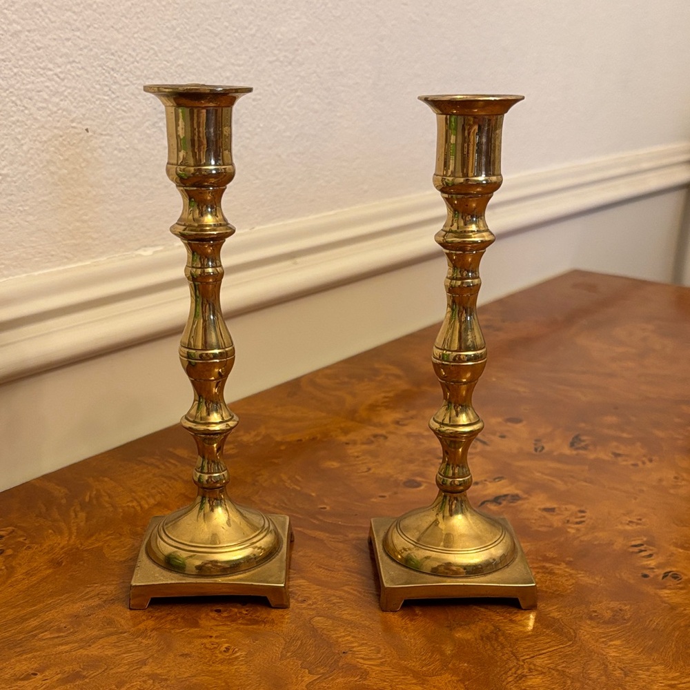 Pair of Brass Candlestick Holders